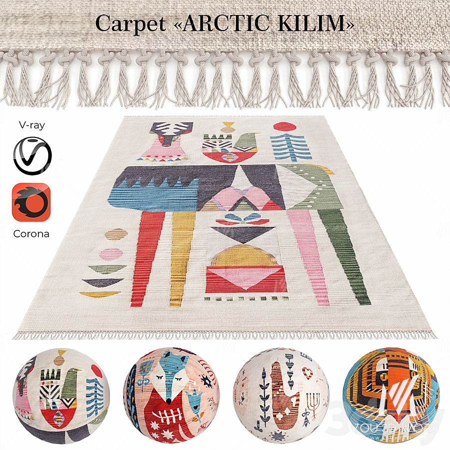Indian carpet from plant fibers ARCTIC KILIM